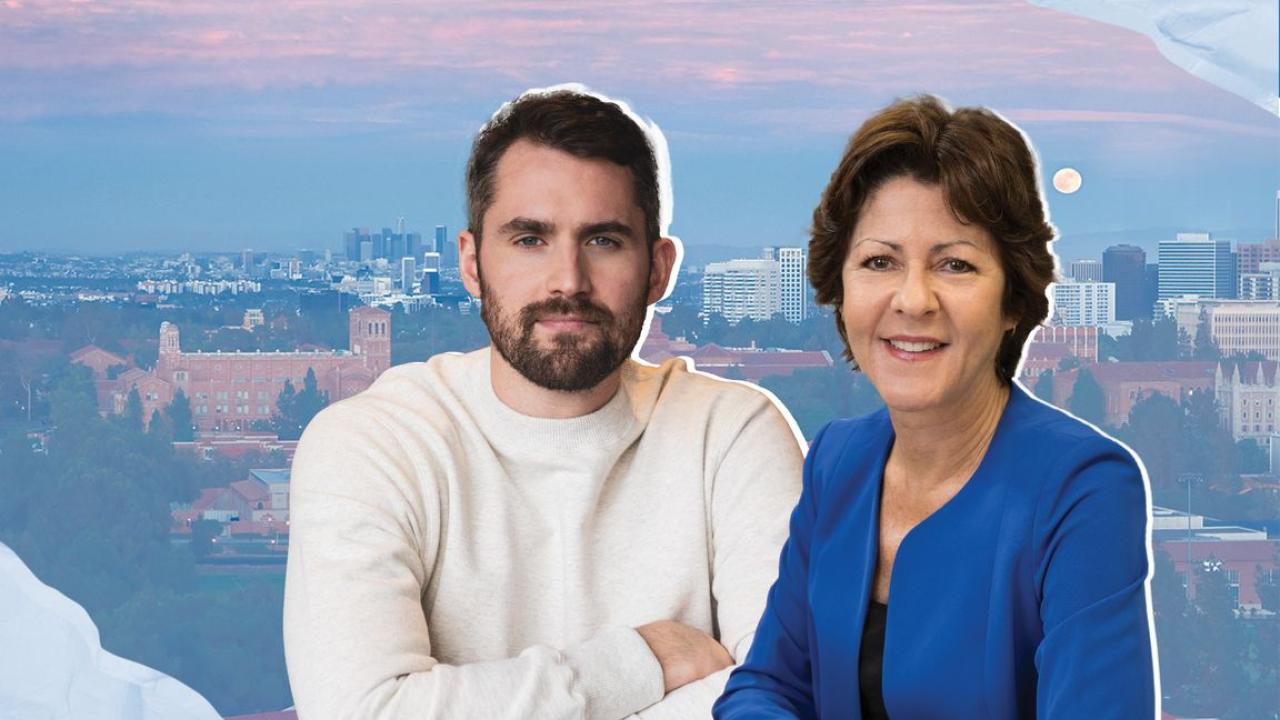 Collage of Kevin Love, a middle-aged man with dark hair, and Michelle Craske, a woman with short brown hair.