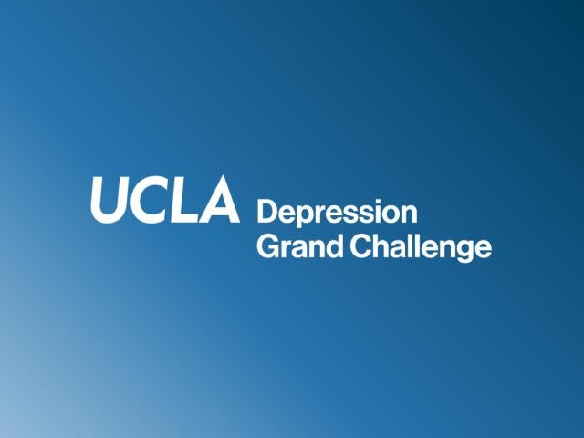 UCLA Depression Grand Challenge logo over a blue gradient
