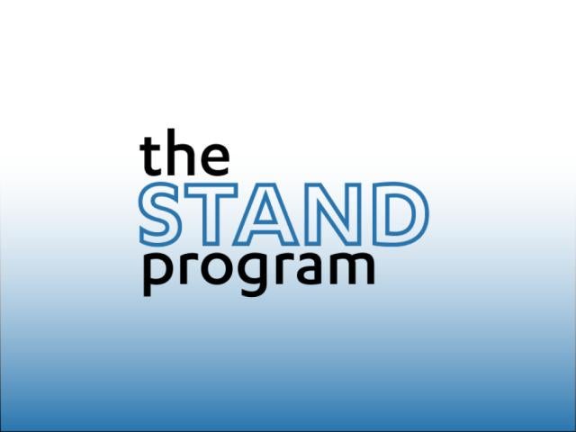 Logotype reading "the STAND program"