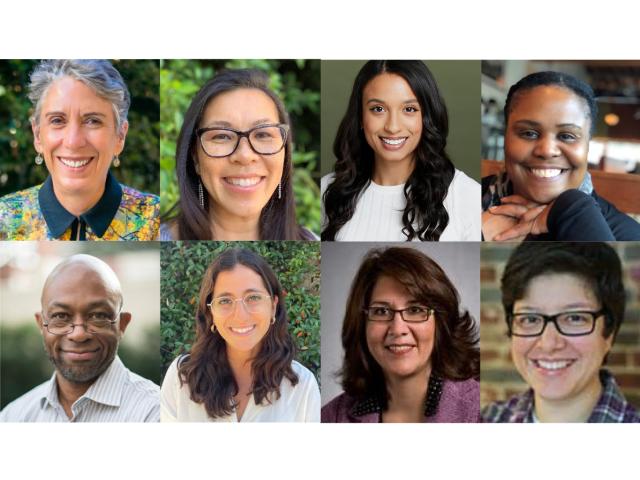 A collage of 8 UCLA affiliated staff & faculty members.
