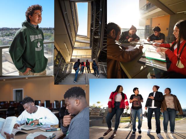 ELAC students in class and on campus