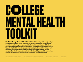 Banner image reads "College mental health toolkit"
